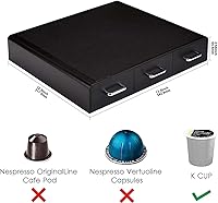 Vista 3 de Yaxa Basics Cajón de almacenamiento de cápsulas de café para cápsulas K-Cup, capacidad de 36 cápsulas, color negro