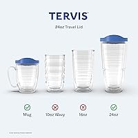 Vista 2 de Tervis Travel Lid Made in USA Double Walled Insulated Tumbler Travel Cup Keeps Drinks Cold & Hot, Fits 24oz Tumblers & 16oz Mugs, Elderberry Wild
