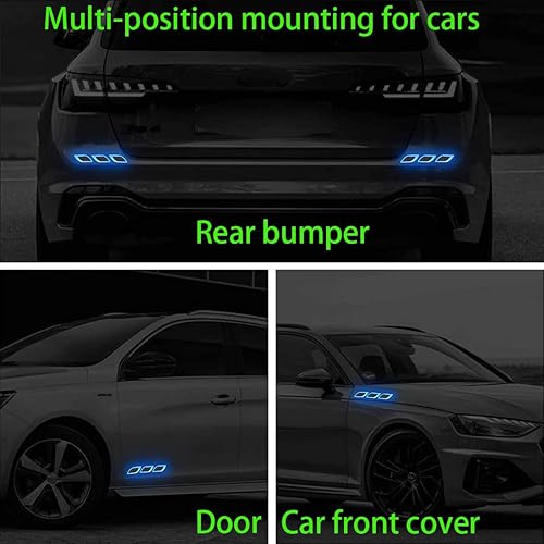 Miniatura 5 de 6 calcomanías 3D de rayas reflectantes fuertes, calcomanías reflectantes para guardabarros de auto, parachoques de parachoques, calcomanía