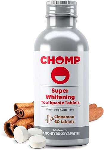 Chomp Tabletas de pasta de dientes súper blanqueadoras con nano hidroxiapatita