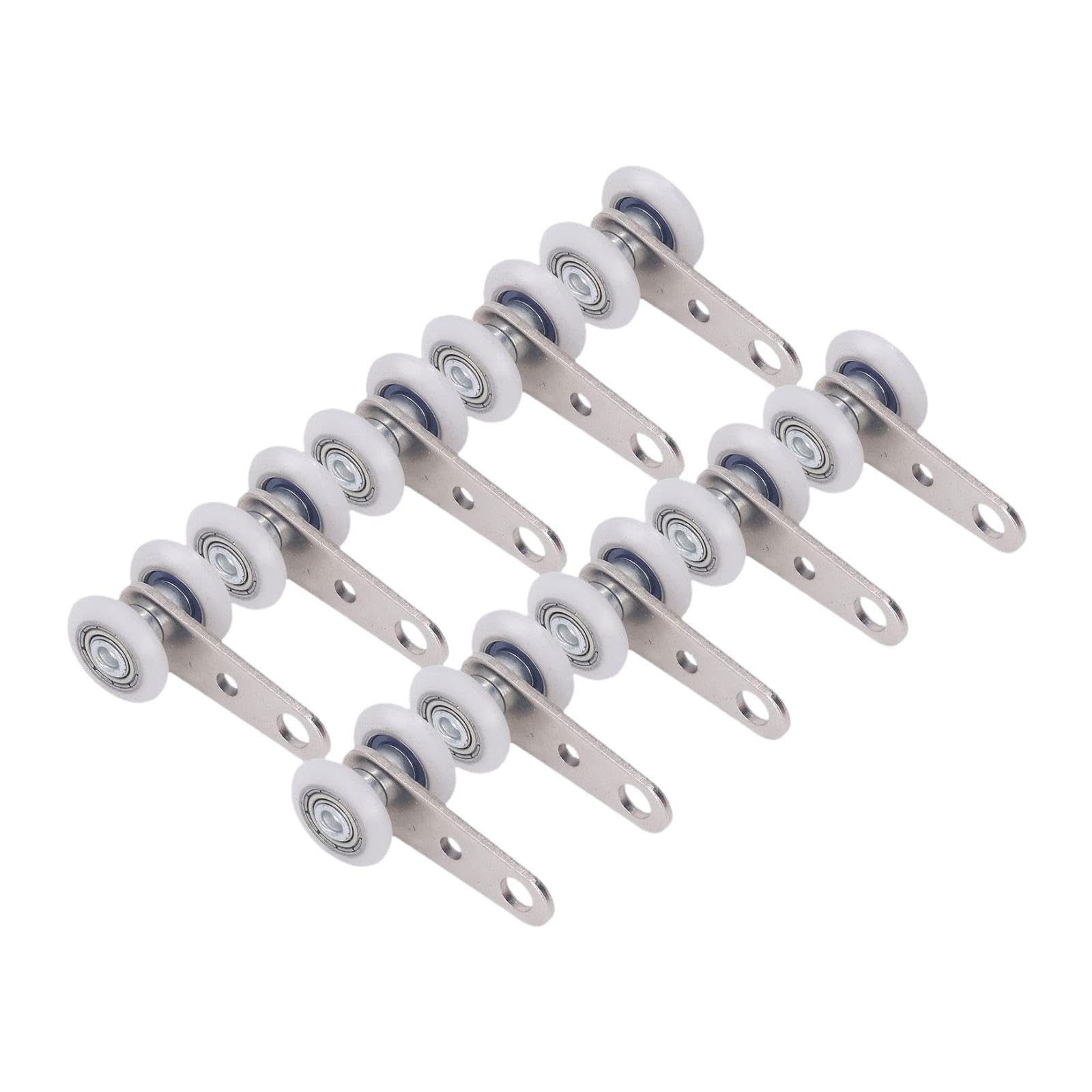 ????? 10 Pieces Trolley Assembly Rollers Track Roller Bearing Trolley Assembly for Sliding Door
