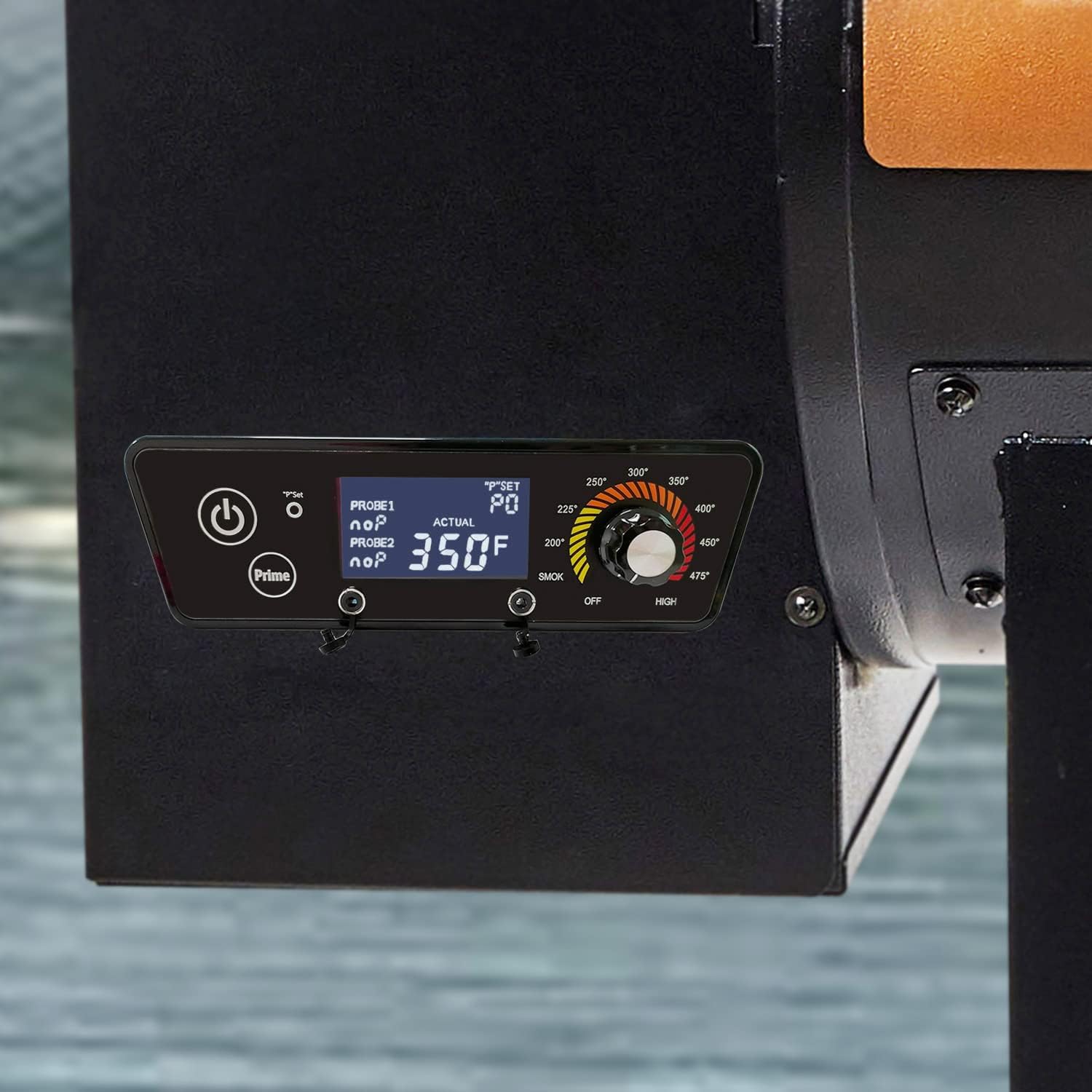 FCCUM Digital Thermostat Control Board showing the various colored wiring harnesses extending from the back of the unit.