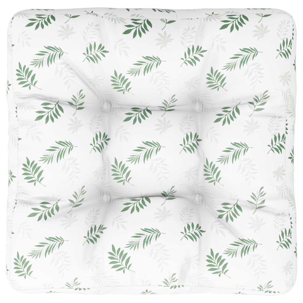 Coussin pour palette extérieur feuilles 50x50cm pour créer un coin lecture cosy