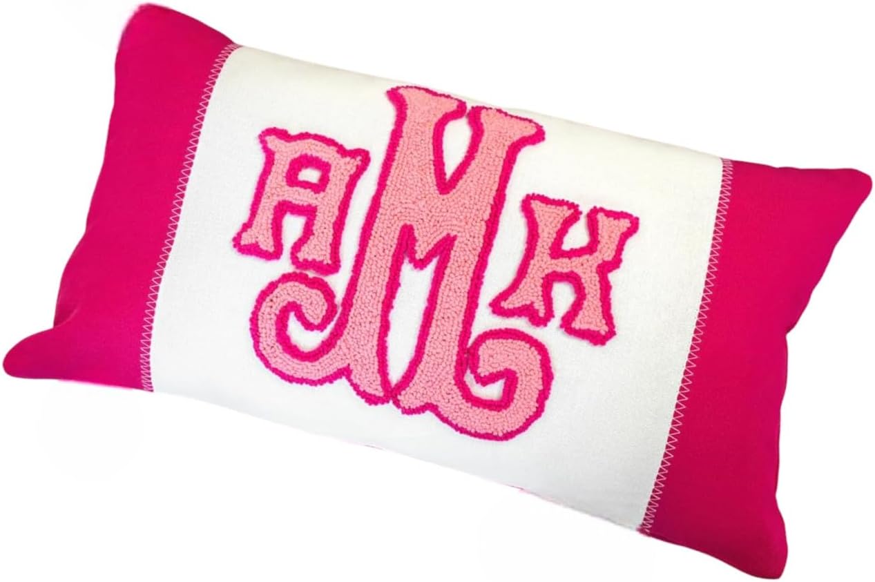 Personalized Punch Needle Baby Gift Pillow, Newborn Gift, Monogrammed Custom Name Pillow, Nursery Decor, Home Decor Gift, Toddler Birthday Gift