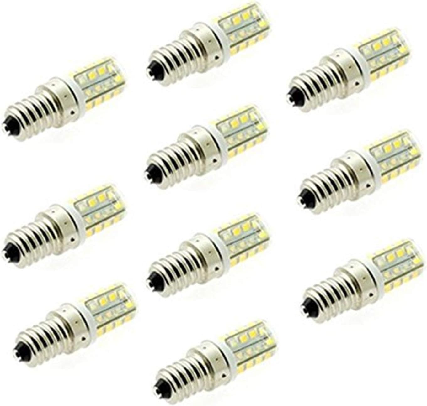 LED Light Bulbs E14 Base 32-SMD 2835 3W LED Corn Bulbs, 10Pcs, 30W Incandescent Bulb Equivalent, Not Dimmable, 240-260LM AC200-240V (Color : Warm White)