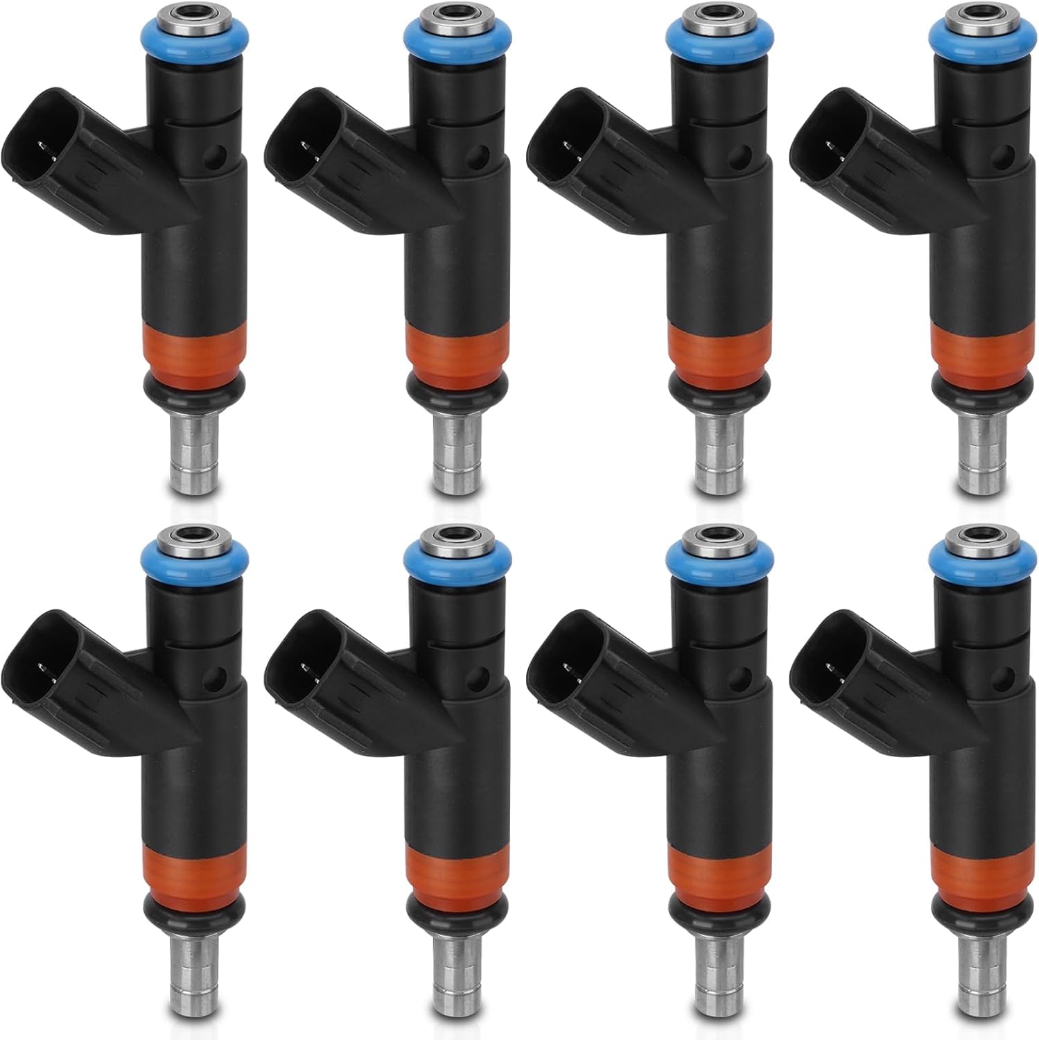 Set of 8 Fuel Injectors Compatible with Hemi 5.7L Ram 1500, 2500, 3500, Dodge Charger, Durango, Challenger, Magnum, Jeep Grand Cherokee, Commander, Chrysler 300 Aspen - Replace# FJ732, 05037479AA