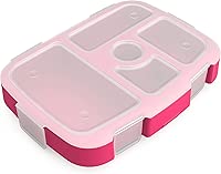 Bentgo Kids Prints Tray with Transparent Cover - Reusable, BPA-Free, 5-Compartment Meal Prep Container with Built-In Portion Control for Healthy Meals At Home & On the Go (Fairies)