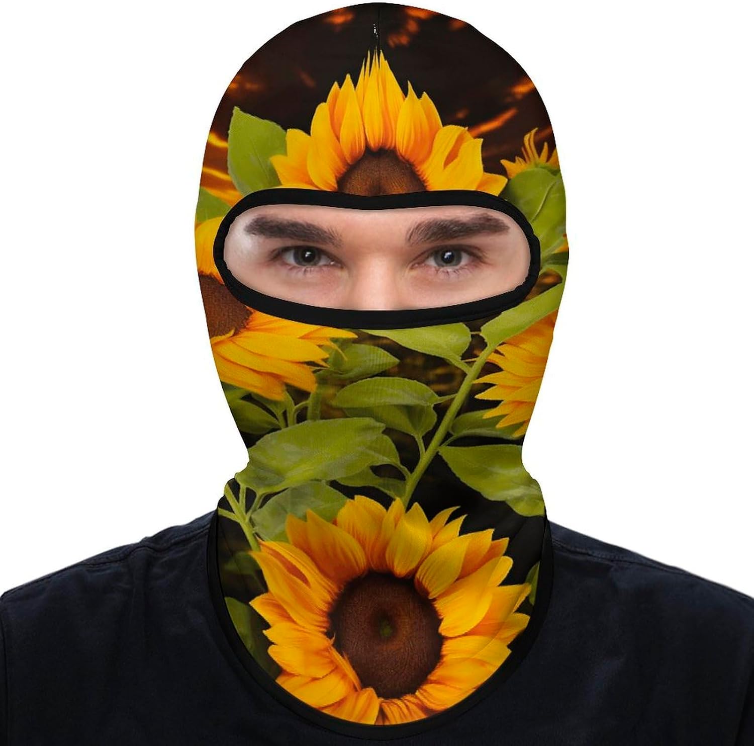 Balaclava Face Mask for Men Women Sun Protection Full Face Cover | Breathable Sun Flower Full Face Mask Windproof Ski Mask Motorcycle Helmet Lining for Outdoor Sport Cycling