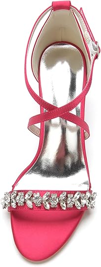 Sandales Femme Essex Glam à Talon Bloc - Bride Cheville, Lanières, Bout Ouvert, Taille 6 UK, Neuves