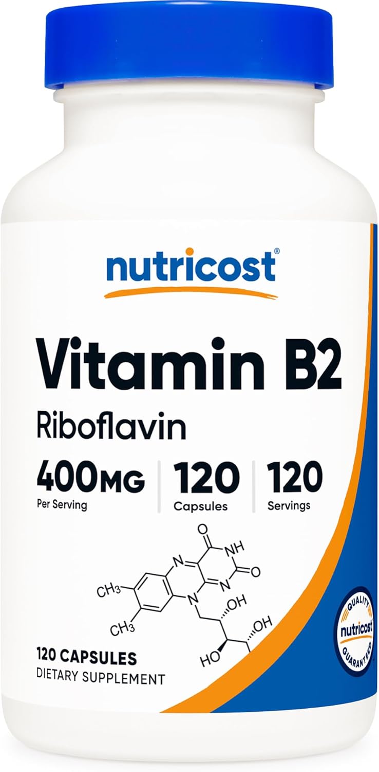 Nutricost Vitamin B2 (Riboflavin) 400mg,... Nutricost Vitamin B2 (Riboflavin) 400mg,...