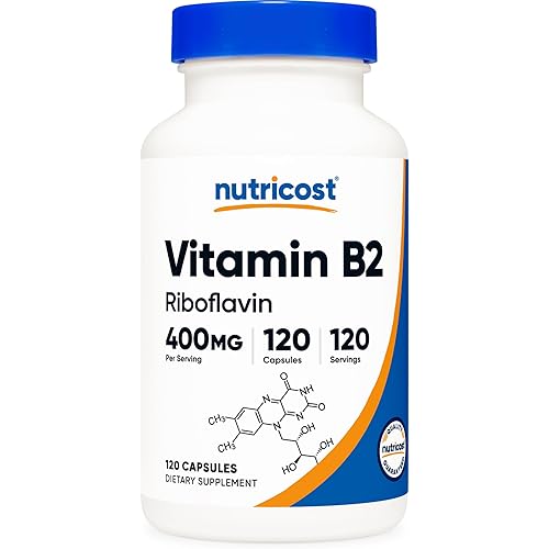 Nutricost Vitamin B2 (Riboflavin) 400mg, 120 Capsules - Gluten Free, Non-GMO