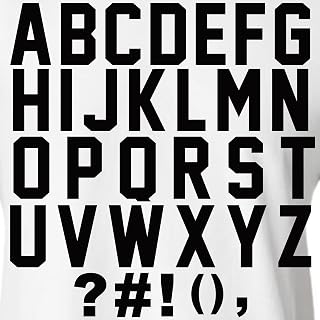 47 Pieces,3" Tall Letter Iron On Heat Transfer Vinyl for for DIY Printing Craft Fabric T-Shirt Jersey,Clothes Sports T-Shirt Jersey Football Baseball,Team,t-Shirt (Black)