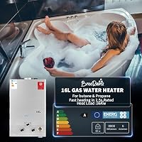 BreeRainz 16L Gázüzemű Pillanatvízmelegítő 32KW LPG Propán Bután Zuhanyfejjel 2
