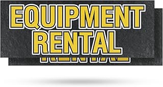Equipment Rental Vinyl Decal 2 Pack of 24 Inch x 9 Inch Weatherproof Heavy-Duty Adhesive Backing | Construction Tools, Professional Services, Convenient Rentals | Made in USA