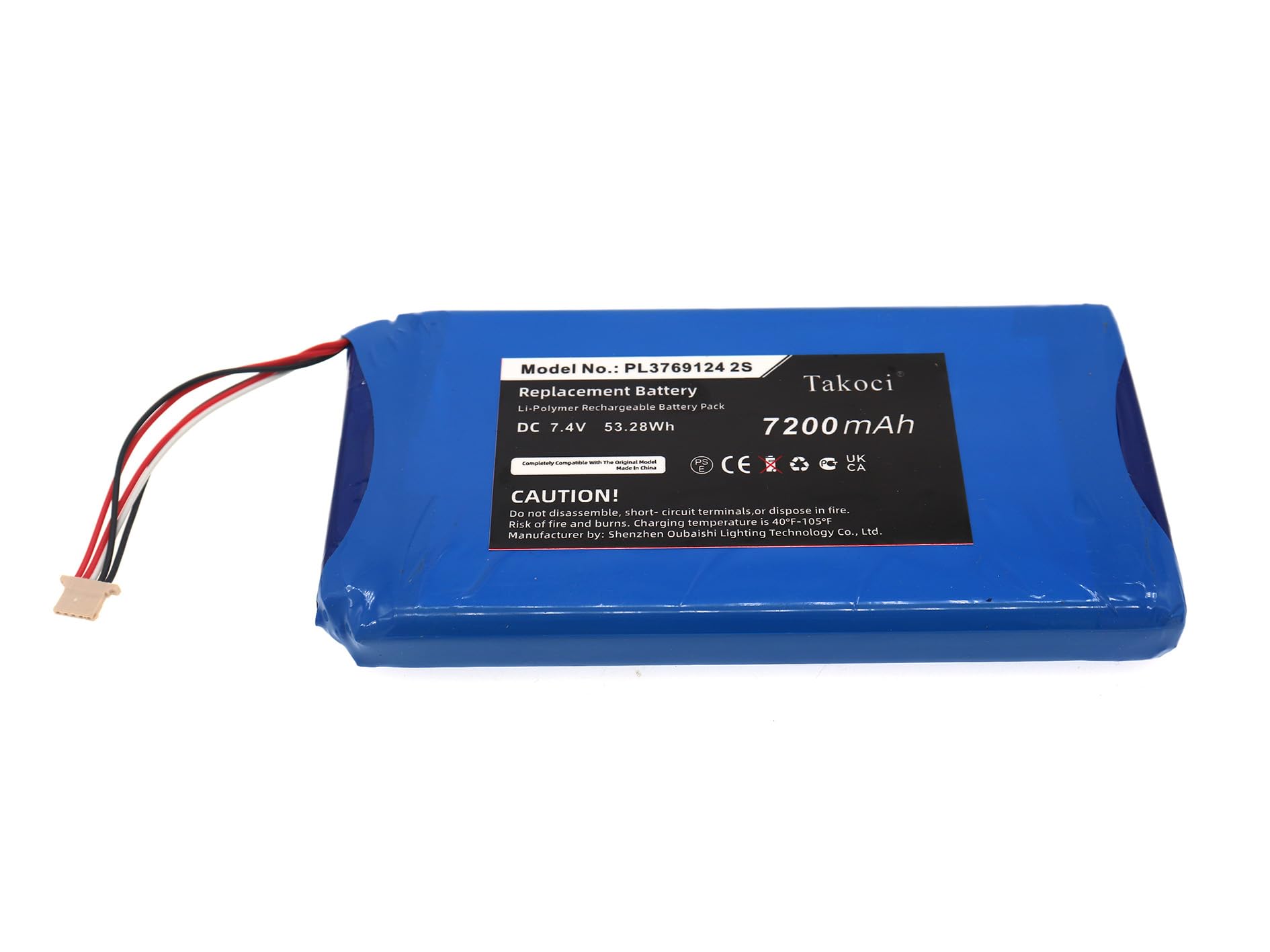 ChoyoqeR 7200mAh/7.4V PL3769124 2S Replacement Battery for XTOOL EZ500, i80 Pad, PS80, PS80E, X7 Diagnostic Scanner Battery
