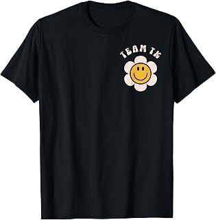 Team TK Retro Teacher Daisy Colorful - TK School Back Design T-Shirt