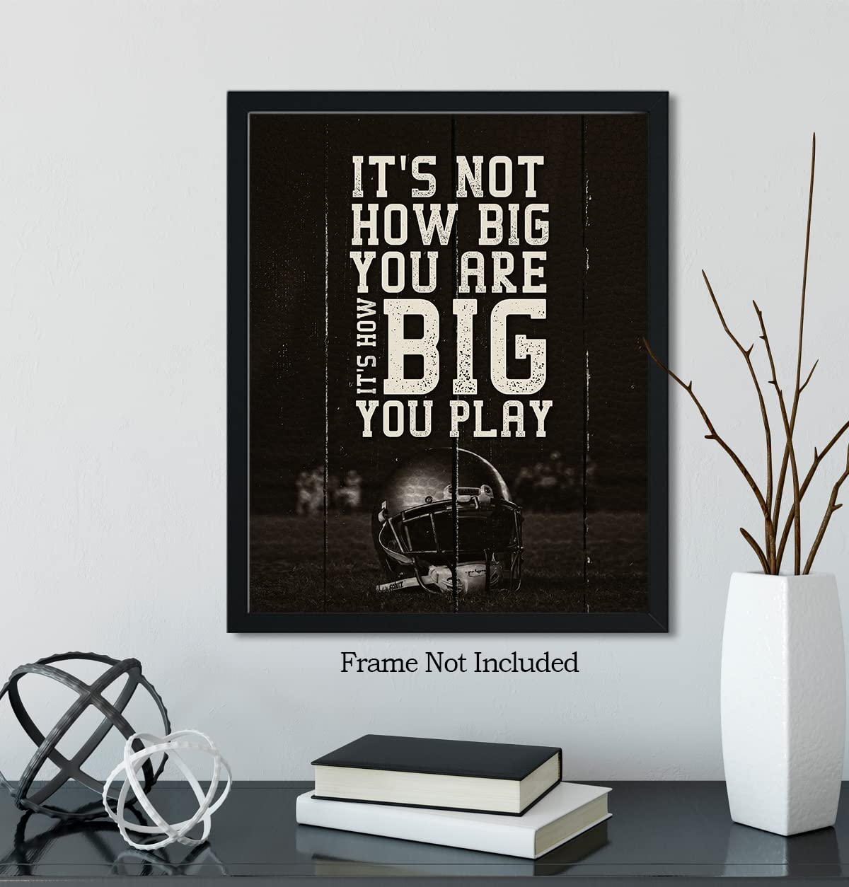 Arte de pared inspirador de fútbol para niños, habitación de niños, habitación familiar o sala de juegos, cueva de hombre, guarida, decoración de habitación adolescente, regalo de decoración del