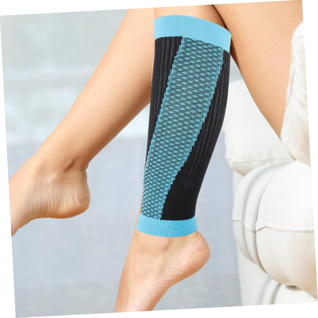 HANABASS 1 Pair Sports Leggings Socks Calf Protectors Elastic Sports Leg Sleeves Reusable Leg Protective Sleeves Running Leg Sleeve Sports Sleeves Calf Leg Protectors Blue Polyester