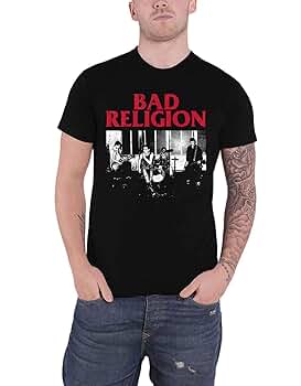 Amazon.com: Bad Religion T Shirt Live 1980 Band Logo