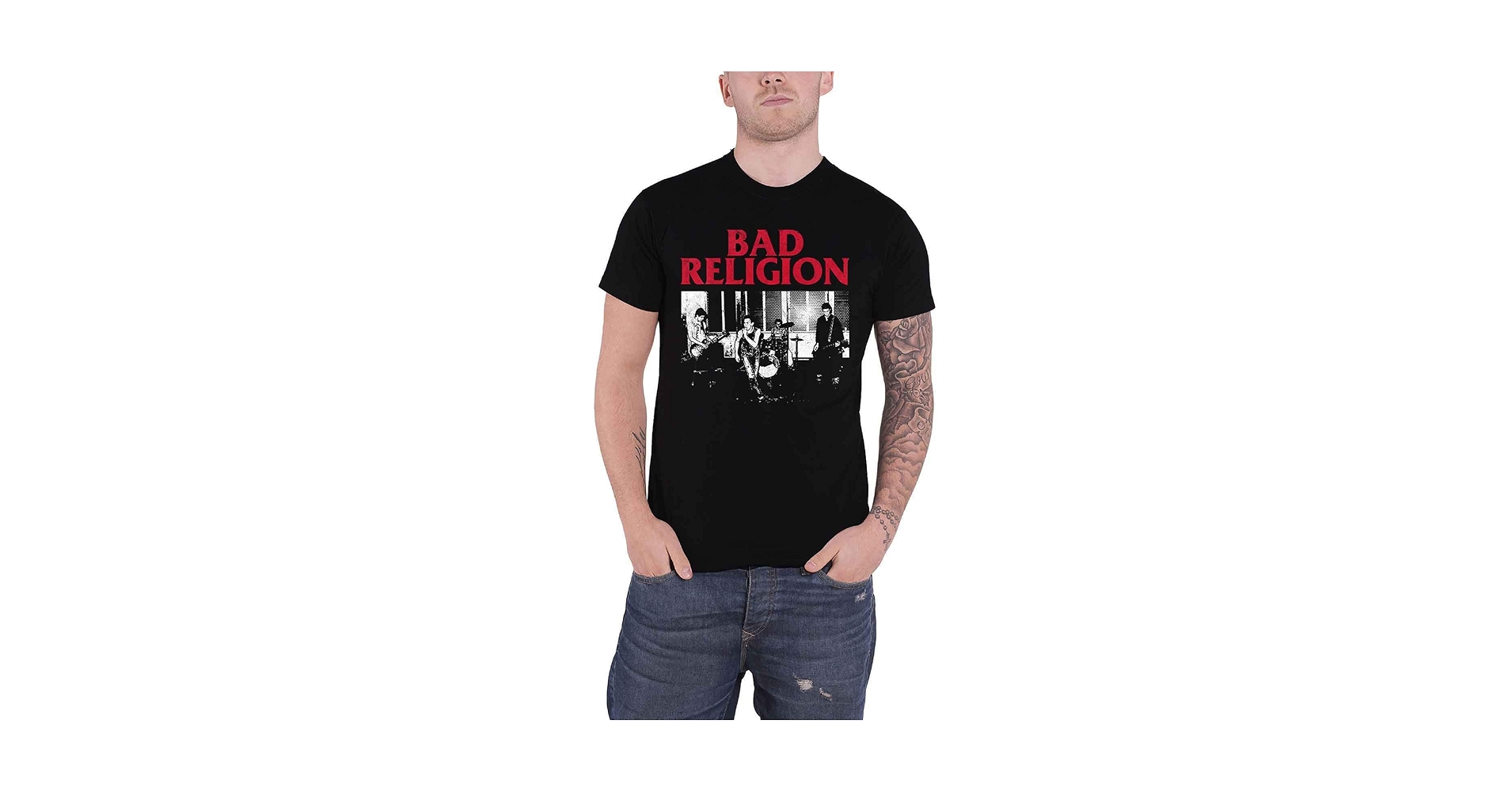 BAD RELIGION Tシャツ M 黒 Amazon.com: Bad Religion T Shirt Live 1980 Band Logo