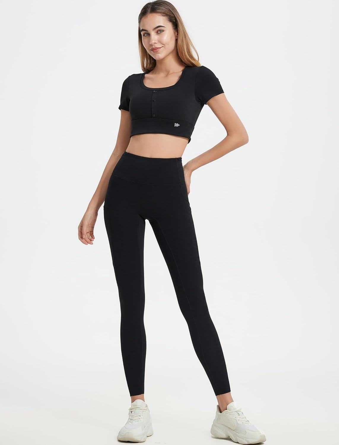 Yvette Womens Cropped Top Short Sleeve Breathable T-Shirts Athletic Tee Tank Tops