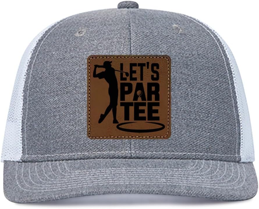 Over Par and Under The Influence Golf Hat - Funny Golf Gag Gifts for Men & Dad | Adjustable Vintage Trucker Baseball Cap