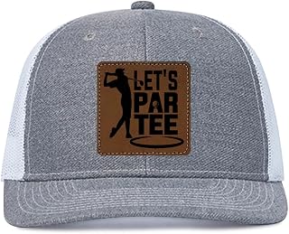 Over Par and Under The Influence Golf Hat - Funny Golf Gag Gifts for Men & Dad | Adjustable Vintage Trucker Baseball Cap