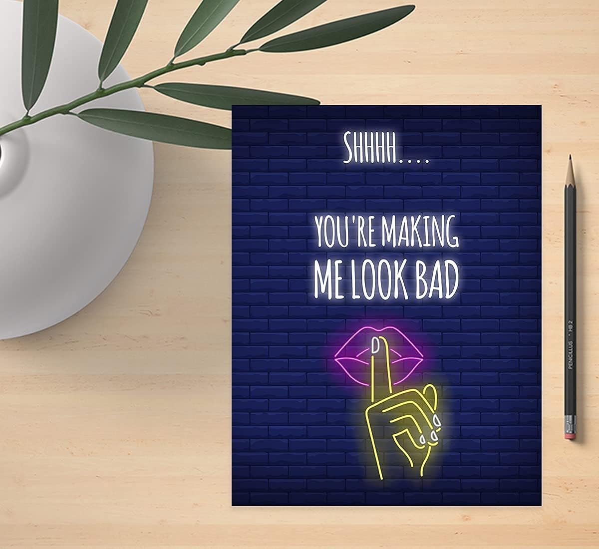 Andaz Press Funny Congratulations Jumbo Card With Envelope, Making Me Look Bad, Graduation, New Home, New Job Promotion Greeting Card for Her, Him, Men, Women, Friend, Co Worker, 8.5 x 11 inch, 1-Pack