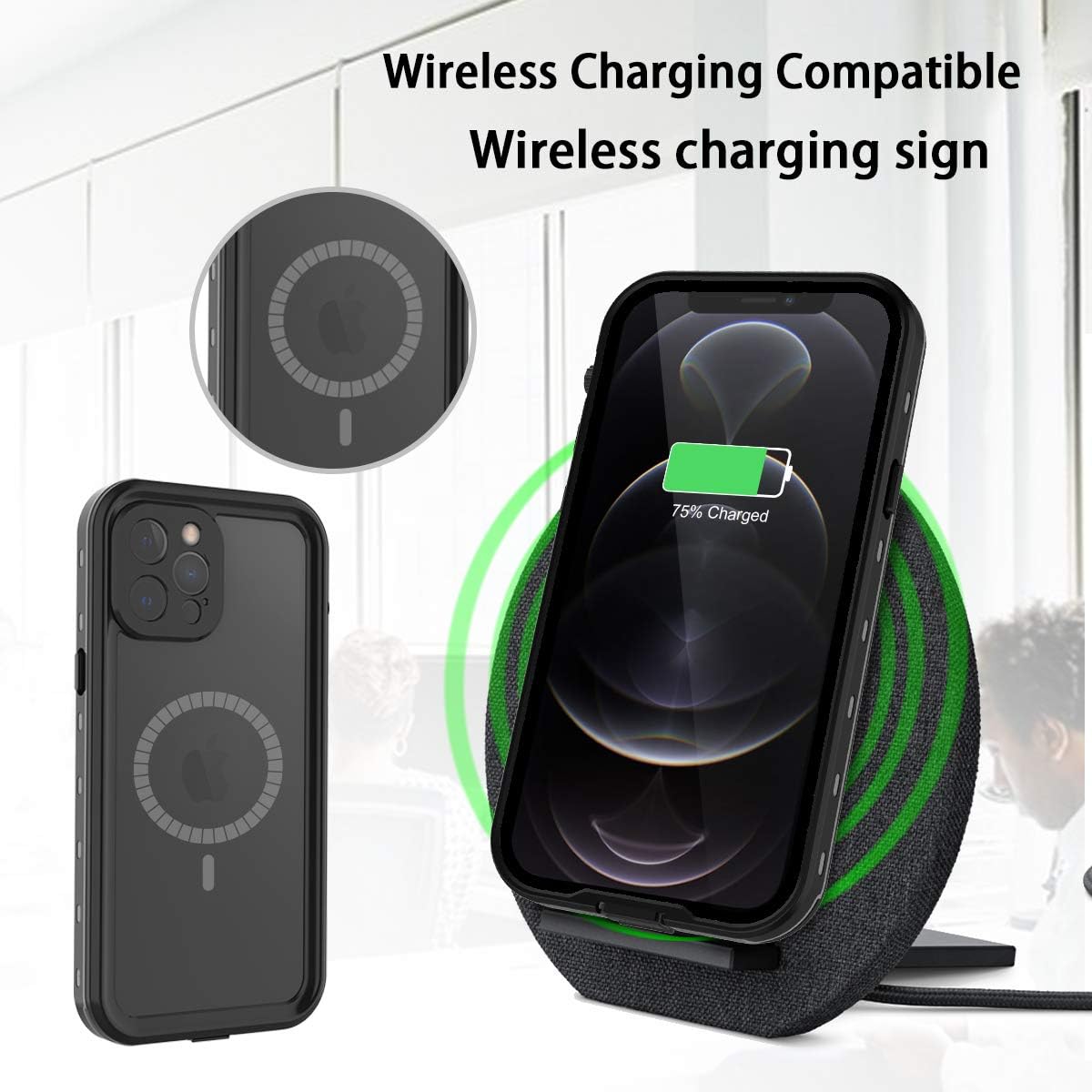 Bеѕt Dеаl 🛒 ShellBox Case for iPhone 12 Pro Max,Waterproof Case with Built-in Screen Protector, Protective Full Body Shockproof Cover Heavy Duty Wireless Charging Case for iPhone 12 Pro Max 6.7 inch (Black/Clear)
