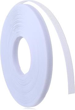 Polyester Boning for Sewing, 25 Yards 1/2 in Sew-Through Low Density Boning for Corsets, for Wedding Dress Bridal GownsWhite