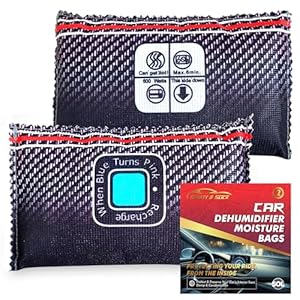 SOL 2pk Car Dehumidifier Bags, Car Dehumidifier Bag Reusable, Car Bean Bag Dehumidifier, Dehumidifiers for Car, Car Moisture Absorber, Car-Dehumidifier, Campervan Must Haves to Prevent Damp & Moisture