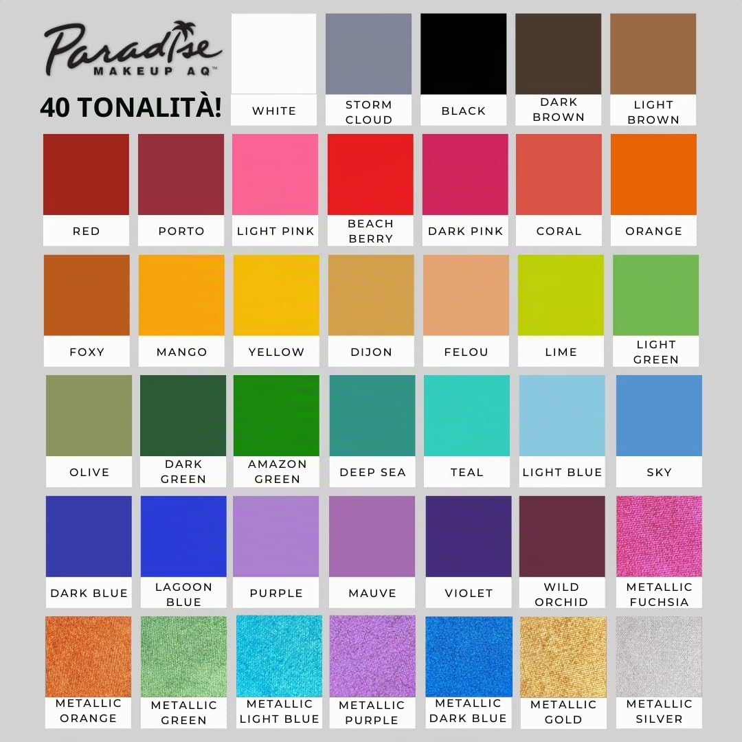 Mehron Paradise Makeup AQ - Brilliant Argente/Silver (40 gr)