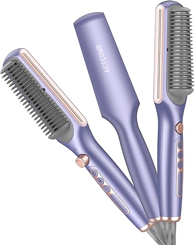 ActComb Cepillo alisador de pelo el primer espacio ajustable en caliente del mundo, alisador de cabello iónico creativo para todo tipo de cabello,