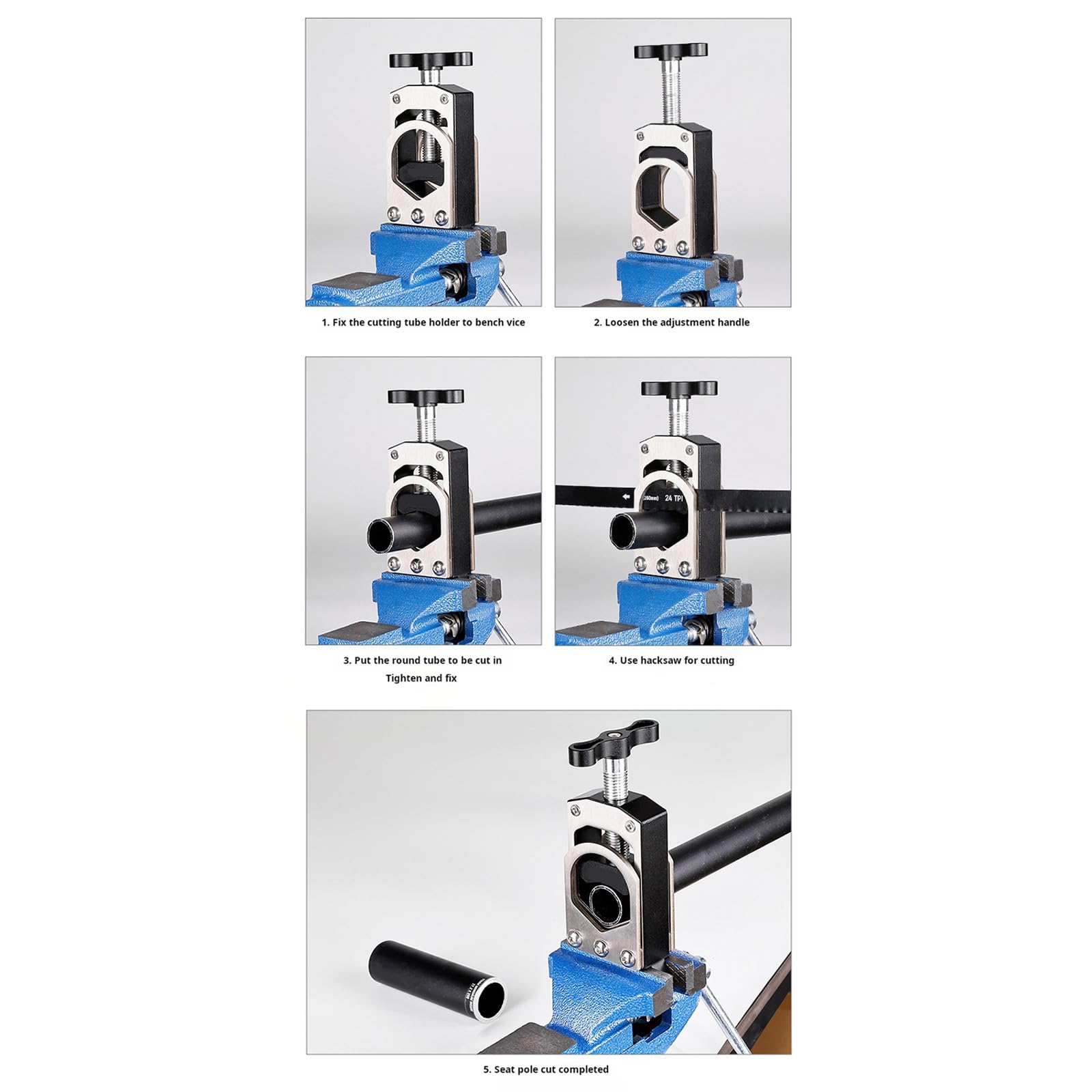 Soporte de corte de horquilla de aleación de aluminio para bicicletas de carretera de fibra de carbono, herramienta de horquilla ajustable duradera