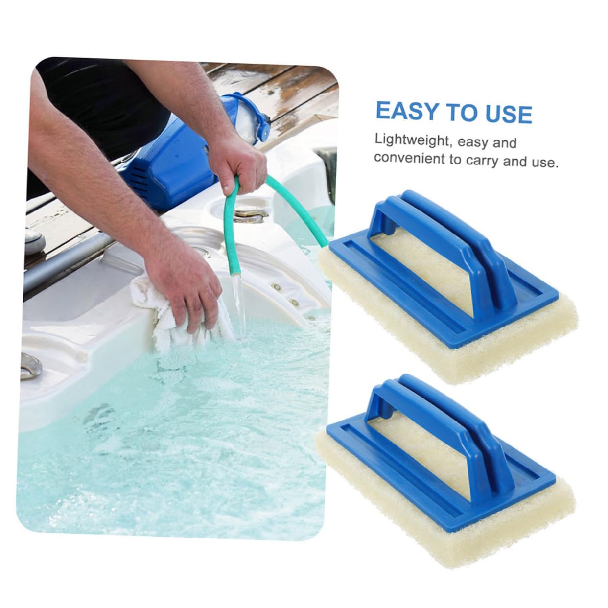PRETYZOOM 2piezas Estropajo No Abrasivo Para Bañera y Baño Esponjas Mango Esponja Para Fregar Limpiador