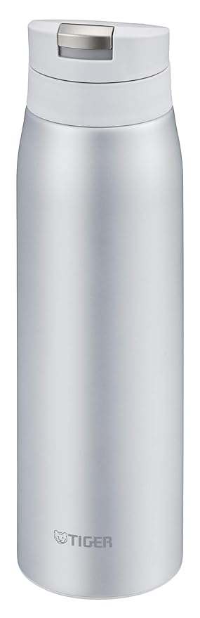 Tiger Stainless Steel Flask Bottle, Vacuum Insulated Double Wall, Matte Silver, 600 ml, MCX-A601