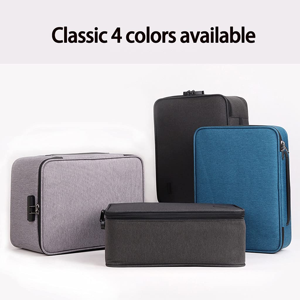pacchetto di documenti portatili, Organizzatore di documenti con serratura Desktop, scatole di archiviazione, archiviazione di file, borsa organizer da viaggio portatile sicura for documenti for lapto