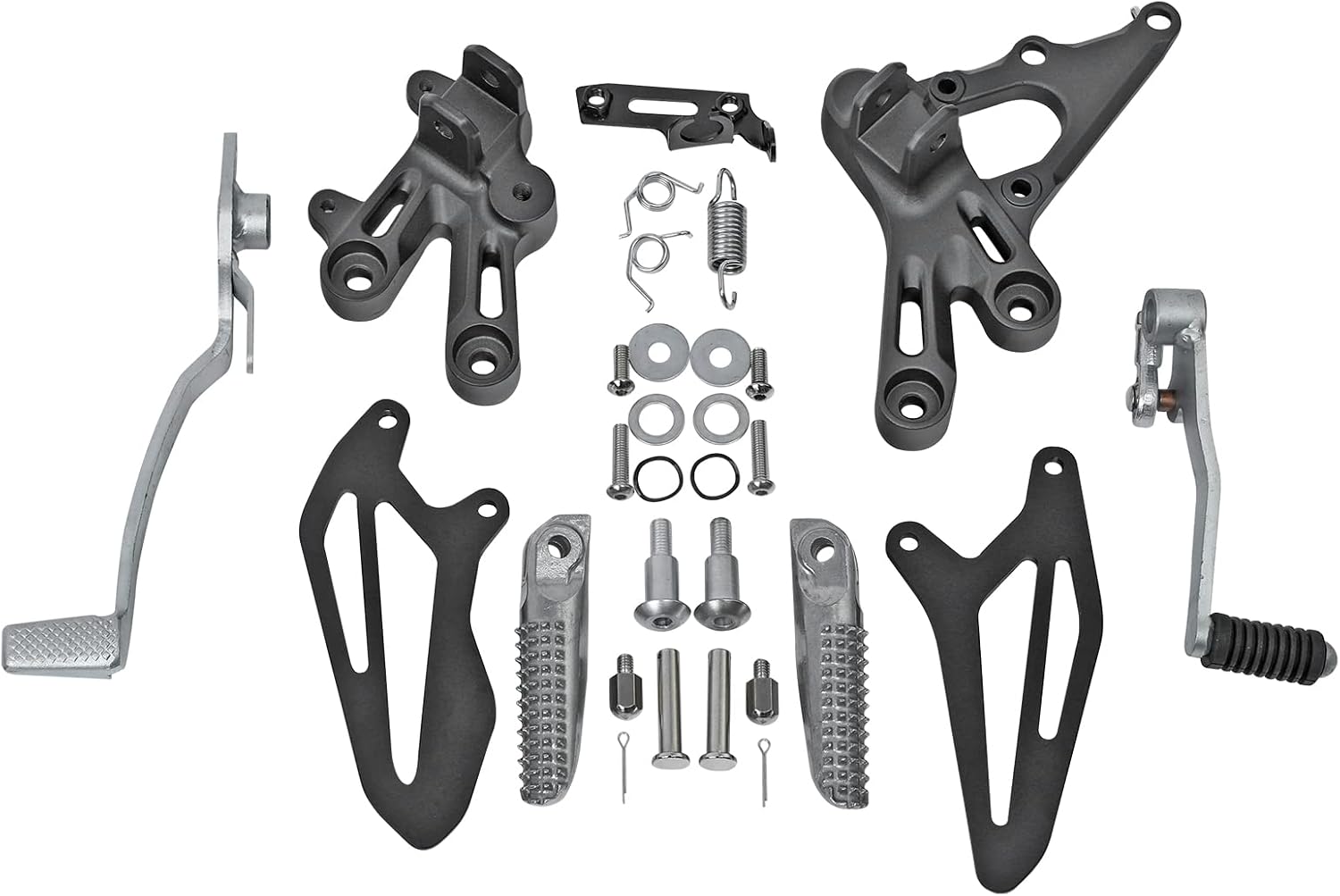 Green-L Motorcycle Rider Footpegs Driver Footrests with Mount Bracket Shifter Brake Lever Fit for Yamaha YZF-R7 2022-2025 YZFR7