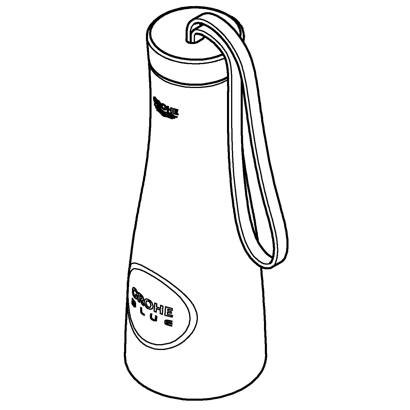 Grohe 40848DL0 Blue Thermo-Trinkflasche, warm sunset gebürstet