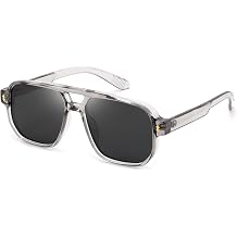 FEISEDY Retro Aviator Square Polarized Sunglasses Women Men Trendy B0444