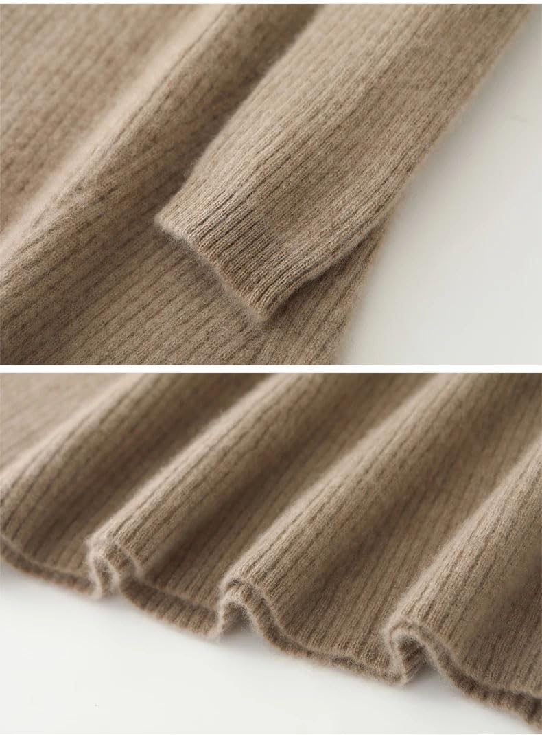 Damska wełniana dzianinowa długa sukienka z okrągłym dekoltem spódnica typu fishtail slim casual sweter z długim rękawem sukienka swetrowa