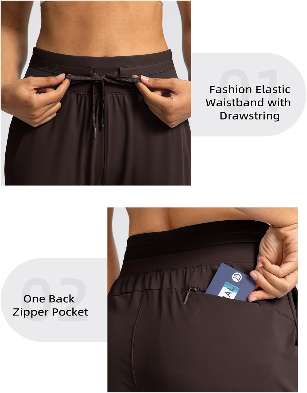 G Gradual Women's Joggers Pants with Zipper Pockets High Waisted Athletic Tapered Sweatpants for Women Workout Lounge - Image 5