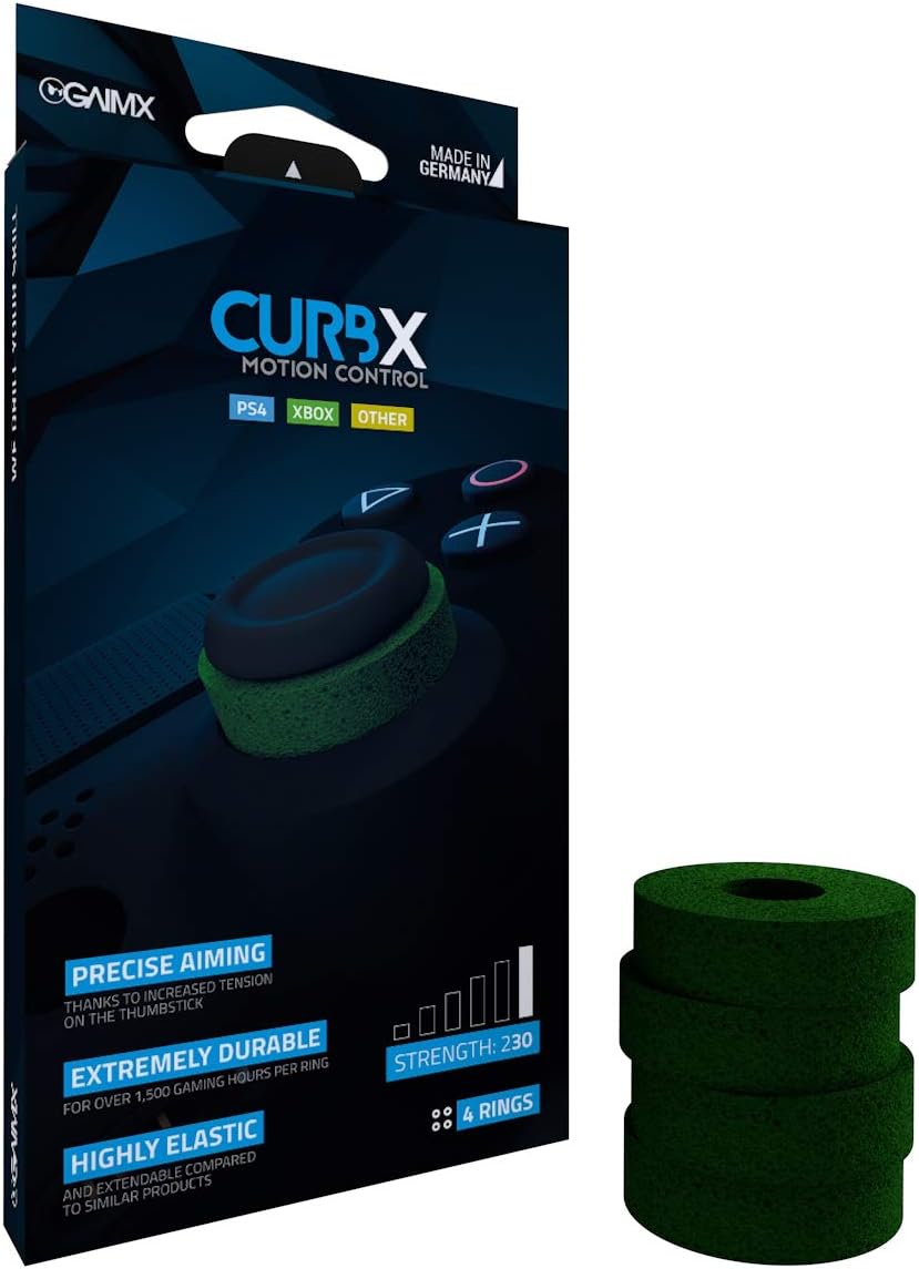 GAIMX CURBX 230 Motion Control โ Aim assist and shock absorber for thumbstick โ Aim improvement for Playstation 4 & 5, XBOX One and XBOX 360 (Strength 230)