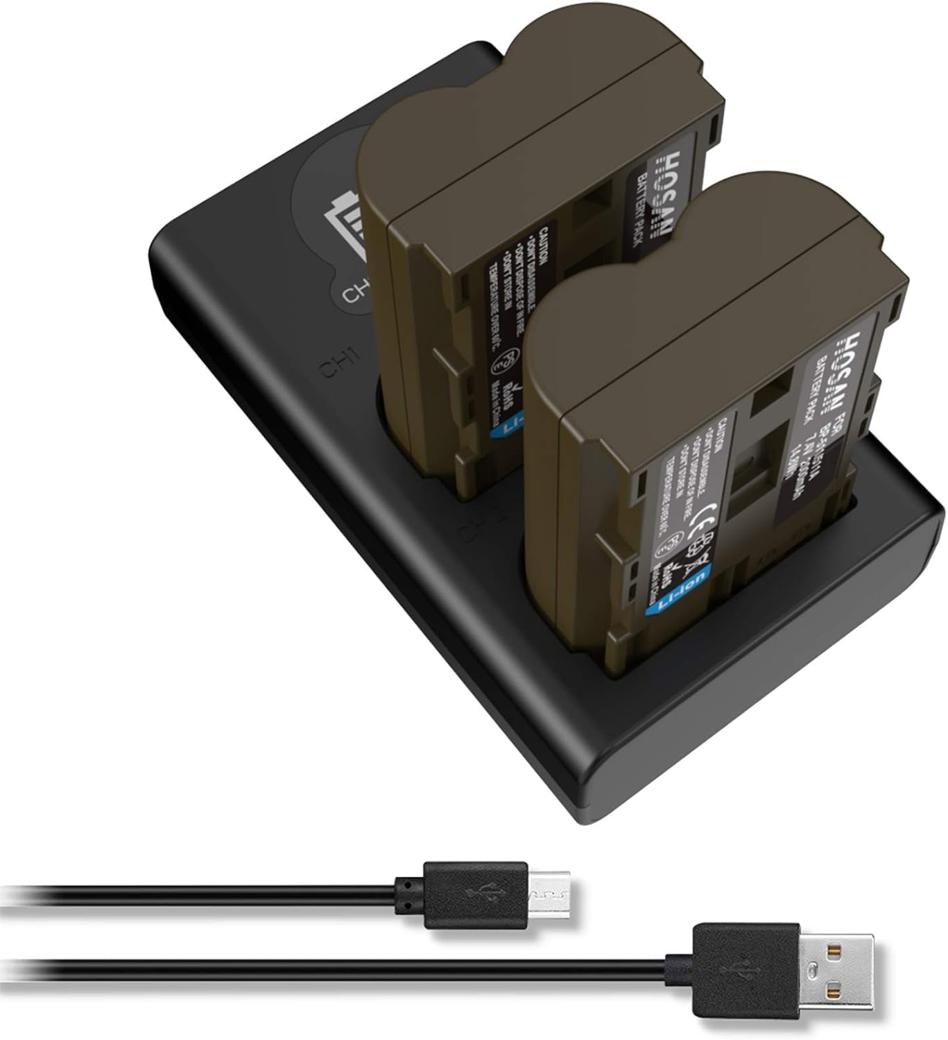 BP-511 BP-511A Camera Battery (2-Pack) Set for Canon EOS BP-511 BP-511A 5D 50D 40D 20D 30D 10D Digital Rebel 1D D60 300D D30 Kiss Powershot G5 Pro 1 G2 G3 G6 G1 Pro90