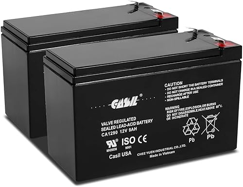 Casil 12 V 9ah recargable sellado plomo ácido SLA AGM batería F2 paquete 2 reemplazo para maquinilla de afeitar e200 e200s e225 e300