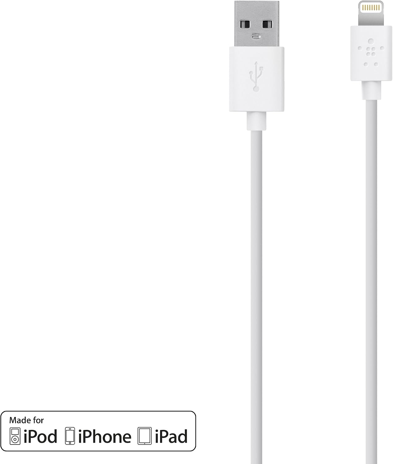 Belkin Apple Certified MIXIT Lightning to USB Cable, 4 Feet (White)