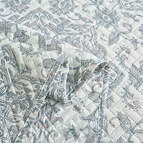 Merry Home Queen Quilt Set, 3-Piece Queen Size Quilt Sets With 2 Pillow Shams- Boho Reversible Soft And Lightweight Queen Quilt Bedding Bedspread Coverlet Set #TOP5