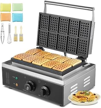 Commercial Waffle Maker, Smart Waffle Maker, Rectangle Waffle Baker Machine, Electric Bubble Waffle Maker