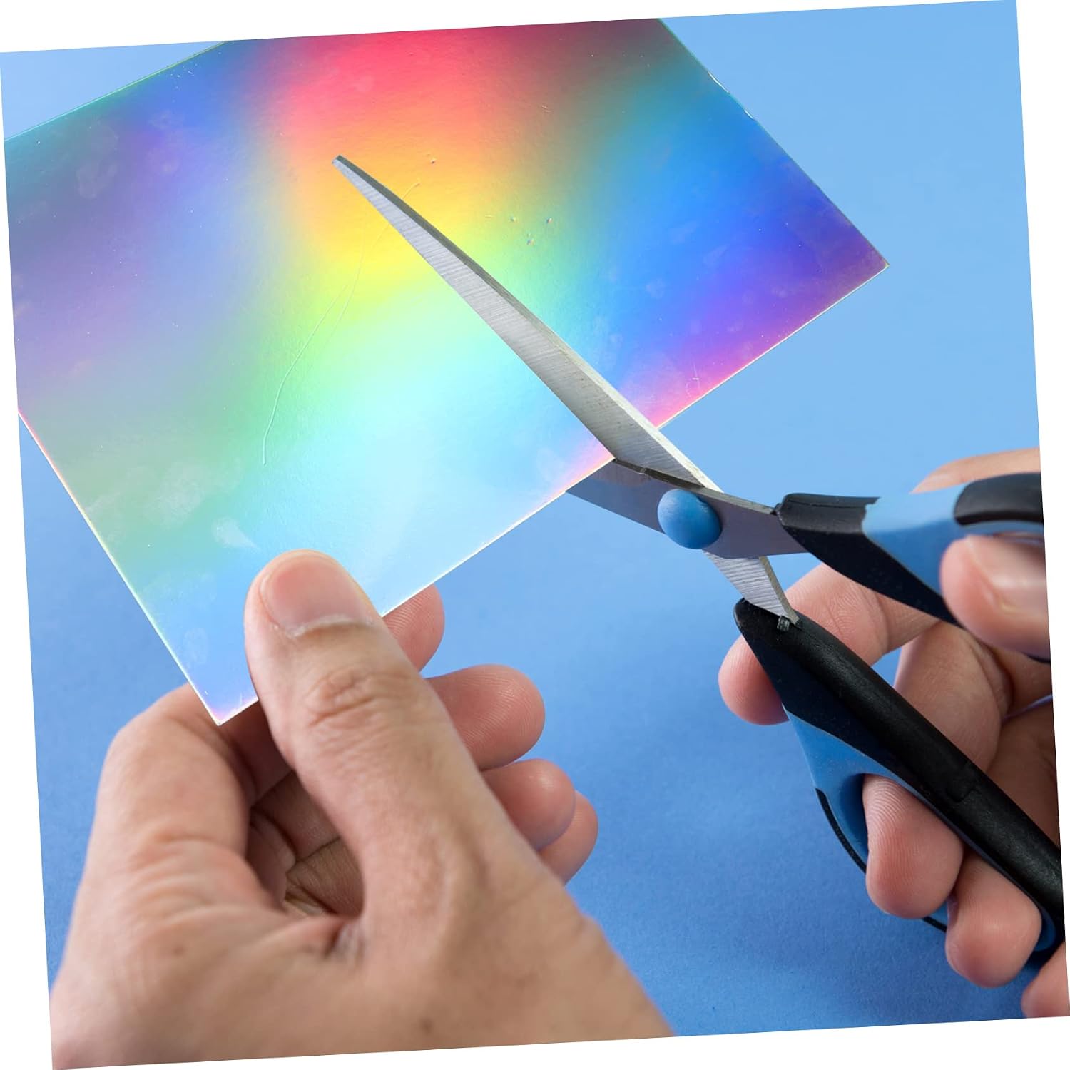 50Pcs Holographic Decorative Paper for DIY Crafts Folding Papers for Scrapbooking School Projects Lightweight Easy to Use for Beginners Experienced