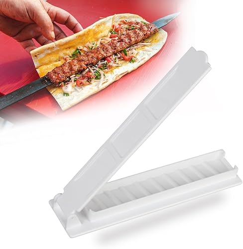 Miniatura 4 de Molde de prensa de kebab mejorado de 2 piezas, prensa fácil de hacer kabab, máquina para hacer Kabob de plástico grueso, molde manual turco para
